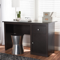 Baxton Studio MH6005-Wenge-Desk Belora Modern and Contemporary Wenge Brown Finished Desk
